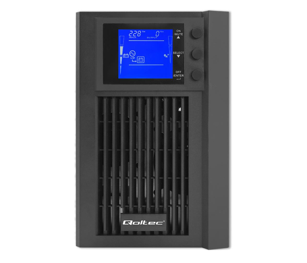 QOLTEC UPS | On-line | Pure Sine Wave | 2kVA | 1.6kW |LCD | USB 53981 - 1180144 - zdjęcie 3